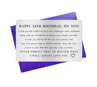 MXRSDF Son 24th Birthday Cards Gifts for Him Men, Decorations Wallet Card