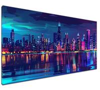 MXRUOO Paint by Numbers Kit, Adults Beginner City Painting, New York, 16x20 inch, Unisex, Realistic, Life-size, Includes Wall-Mounted Hooks & Screws