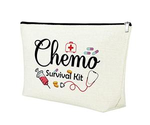 Mxrymvu Chemo Care Package for Women Makeup Bag Chemo Nurse Gifts Cosmetic Bag Chemotherapy Gift for Women Breast Cancer Nurses Gifts Zipper Pouch Cancer Nurse Thank You Gift Travel Pouch