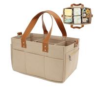 Mxshc Baby Nappy Caddy Organiser - Felt Baby Diaper Caddy Nursery Storage Wipes Bag, Portable Changing Table Organiser With Changeable Compartments, Diaper Storage Bag For Toys, Bottles, Wipes