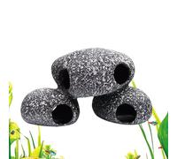 Mxshc Cave for Fish Tank,Tunnel Decoration Realistic Aesthetic | Fish Hiding Spots for Tank - for Freshwater Saltwater Shrimp Terrarium Reptile Snake