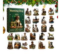 Mxshc Christmas Countdown Calendar | 2D Dog Figurines - Decorative Hound Christmas Calendar Toys,for Shelf Cabinets Window Fireplace Bedroom Kitchen Office Car Holiday Party