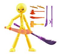 Mxshc DIY Collectable Action Figures Set, Multi-Jointed Movable Stop Motion Figures With 7 Weapons, Articulated Desktop Figure Toy For Kids & Hobbyists 12X18X3CM