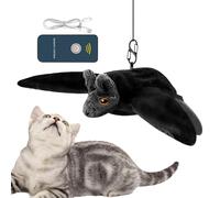 Mxshc Electric Interactive Cat Toy | Touch Activated Flapping Bat with Catnip,Vivid Chirping, 3 Modes, Beating Wings Toys, Halloween Cat Exercise Toys for Indoor Cats