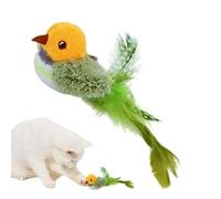 Mxshc Flapping Bird Cat Toy Simulated Flying Bird Interactive Cat Toy, Touch-activated Chirping Cat Bird Toy With Feather Tail, Realistic Flying Bird Toy For Thanksgiving, Christmas, Birthday 13x8cm