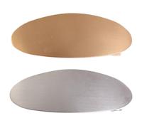 Mxshc Flat Hair Clips | Metal Barrettes for Wedding,Fashionable Oval Gold Silver Metal French Hair Barrettes Clips Accessories for Women and Girls