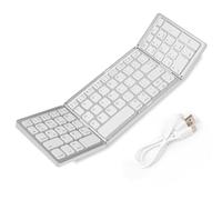 Mxshc Folding Portable Keyboard, Multi-language Tri-Folding Wireless Keyboard, Compact Multi-System Folding Keyboard For Smart Phone, Laptop, Tablet