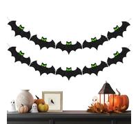 Mxshc Halloween Banner Indoor | 8.2ft Festive Garland,Bat Halloween Banner Decorations - for Store Window Street Party Porch Garden Outdoor Home Festival Event