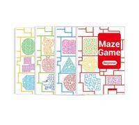 Mxshc Maze Books, Progressive Maze Book Set for Children, Paper Activity Challenging Toy Sensory Learning for Preschoolers Kindergarten Teens Girls Boys