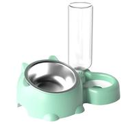 Mxshc Pet Bowl, 16 Degree Tilted Cat Food Bowl with Water Dispenser, Pet Feeder Bowl, Detachable Cat Dish for Kitten and Puppy