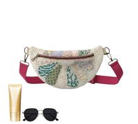 Mxshc Quilted Tote Bag - Handmade Portable Boho Quilted Pouch - Boho Purse Storage Tote Bag - for Outdoor Travel Hiking Cycling Riding Fishing Sports Picnic Home Hotel for Women Girls