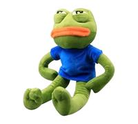 Mxshc Sad Frog Plush Toy, Cartoon Short Plush Frog Doll Stuffed Toy, Decorative Animal Stuffed Toys For Kids, Boys, Babies, Valentine's Day, Christmas 40x25x15cm