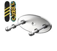 Mxshc Skateboard Wall Mount Metal Silver Skateboard Hanger Skateboard Display Skateboard Rack For Multiple Boards, Skateboard Deck Display Holder 6.2x3.1x0.4cm