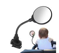 Mxshc Stroller Mirror To See Baby,Security Toddler Stroller Mirror for Jogging | 360° Adjustable Versatile Stroller Mirror, Easy-to-Install Stroller Accessories for Safety