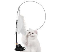 Mxshc Suction Cup Cat Toy,Auto Interactive Cat Toys With Bell - Self-Holding Suction Base Stimulating Exercise For Cats And Kittens