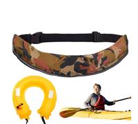 Mxshc Waist Life Preserver Belt | Inflatable Belt Pack | Adjustable Reflective Tool with Whistle Survival Aid for Women Outdoor Sports Fishing Paddleboarding Kayaking