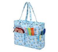 Mxshc Yarn Bags for Crocheting Large Capacity Waterproof Oxford Cloth
