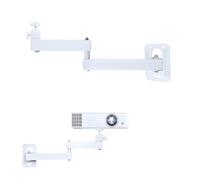 MxSplorion Projector Mount Wall, Multi-Angle Adjustable Projector Holder, Metal Projector Stand with 1/4 Inch Screw Interface, Projector Mount Ceiling for Home Cinema, Playroom, Office, White