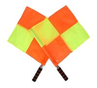 Mxtech Linesman Flag, Waterproof, Stainless Steel, Red & Yellow, Soccer Accessory, 2Pcs in Bag