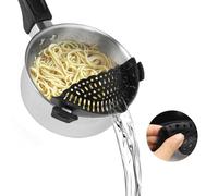 MXTIMWAN Clip Silicone Strainer, Heat Resistant Strainer, Silicone Food Strainer for Clip-on with Strainers, Dishwasher Safe for Pasta, Pasta, Ground Beef, Vegetables, for All Pots and Bowls