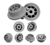 MXTIMWAN Dishwasher 8 pcs Lower Basket Wheels, High Gloss Polypropylene or Acrylonitrile Butadiene Styrene, Compatible with Many Standard Bosch & Siemens Dishwashers, Model 165314