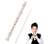 MXTIMWAN Recorder, 8-Hole Soprano, ABS Plastic, Ivory White for Adults Beginners Children with Cleaning Rod