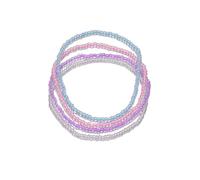 MXUHUI 4Pcs Glow in the Dark Anklets for Women Stretchy Beaded Bracelets or Anklets Set Colorful Fluorescent Jewelry for Summer, One Size, Metal, no gemstone