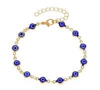 MXUHUI Evil Eye Bracelets for Women Men Handmade Adjustable Amulet Evil Eyes Jewelry for Family Best Friends, One Size, Alloy Enamel, no gemstone