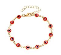 MXUHUI Evil Eye Bracelets for Women Men Handmade Adjustable Amulet Evil Eyes Jewelry for Family Best Friends, One Size, Alloy Enamel, no gemstone