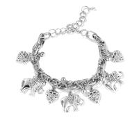 MXUHUI Vintage Elephant Heart Anklet Bracelet for Women Animal Love Hearts Bead Ball Adjustable Chain Foot Ankle Bracelets Fashion Beach Party Jewelry Gifts