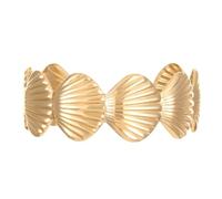 MXUHUI Wide Cuff Bracelets for Women Boho Vintage Statement Starfish Open Bangle Bracelet Irregular Summer Beach Shell Sea Coral Bracelets, One Size, Alloy, no gemstone