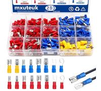 mxuteuk 16-Type 280Pcs 2.8mm/4.8mm/6.3mm Spade Connector Kit With Ring Fork Crimp Terminals