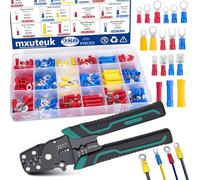 mxuteuk 281Pcs Insulated Wire Electrical Connectors Assortment Kit with Ring, Spade, Butt, Quick Disconnect, Crimp Automotive Cable Terminals