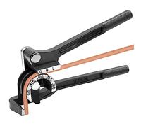 mxuteuk Pipe Bending Machine 1/4" 5/16" and 3/8" 3-in-1 Hand Bending Machine for Copper, Brass, Aluminum and Thin Steel Pipes (Black)