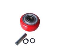 MXXDMOPD 1 Piece 5-inch Polyurethane PU Single Wheel Iron core arc Sheet red Flatbed Driver's car