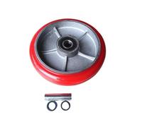 MXXDMOPD 1 Piece 8-inch Single Wheel Polyurethane PU Iron core arc Sheet red Flat Plate