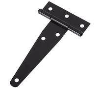 MXXDMOPD 2 Pieces of New Black/Silver Painted T-Shaped Cabinet Shed Wood Door Hinge Hardware 2/3/4/5 Inch Made of Stainless Steel Hinges(SILVER 5 INCH)