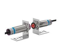 MXXDMOPD Laser photoelectric Sensor Through-Beam M18 Series 10-30V NPN PNP Visible spot 2mm Sensing Distance 30M Adjustable(Npn No)