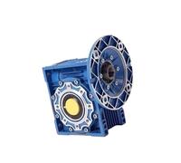 MXXDMOPD NMRV75 Circular Flange Worm Reducer RV090 Aluminum Case High Torque Gearbox Gear Suit for Servo Stepper Motor(NMRV090,20 ratio 1)