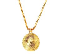 MXXGMYJ 3D Basketball Necklace for Mens Sports Necklace for Boys Basketball Fan Player Coach Gifts for Women Men Daughter Son Gifts, S, Stainless Steel, No Gemstone