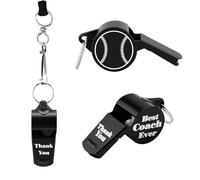 MXXGMYJ Baseball Coach Appreciation Gifts Whistles with Lanyard Official Sports Referee Whistle Loud Whistle for Coaches Birthday from Team Baseball Gift Coaching Accessories for Men