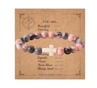 MXXGMYJ Christian Cross Bracelet for Women Christian Baptism Gifts for Her Spiritual Birhday Gifts for Women Friendship Gifts for Best Friend Graduation Gifts for Daughter Sister Inspirational Gifts
