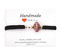 MXXGMYJ Rugby Bracelet for Women Husband and Wife Rugby Stuff for Men Women Best Friend Christmas Gifts for Coworkers Birthday Gift Ideas Long Distance Relationship Gifts for Him Her Sports Bracelets