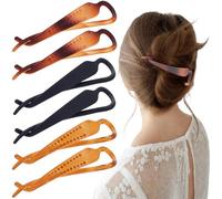 Mxxipp 6pcs Banana Hair Clip for Women Girls, Non-Slip French Twist Hair Styling Clip Barrettes, Minimalist 80s/90s Style Resin Flat Hair Accessories for Long Short Thick Thin Fine Hair