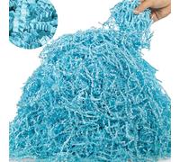 mxxkms 2.2 LB High - Capacity Blue Crinkle Paper Filler - Exquisite Premium Shredded Paper for Gift Baskets, Birthdays, Weddings & Christmas - Abundant Fill for Packaging and Diverse Craft Projects