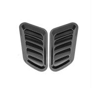 MXYUANHANG 2 Pcs Car Decorative Air Flow Intake for Jeep Renegade 2014-, Bonnet Vent Cover Hood Scoop Sticker Trim Exterior Decoration Sleek,Carbon fiber black