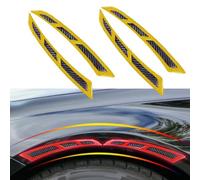 MXYUANHANG 4 Pcs Car Wheel Arch Reflective Strips for Renault Twingo II 06.2007-07.2014, Fender Guard Protection Decals Exterior Safety Bumper Trim Impact Resistant,Yellow