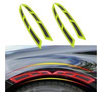 MXYUANHANG 4 Pcs Car Wheel Arch Reflective Strips for Tesla Model Y Juniper 2025, Fender Guard Protection Decals Exterior Safety Bumper Trim Impact Resistant,Green