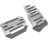 MXYUANHANG Auto Aluminum Pedal Covers for Ford Transit Custom 2018-2022 2023 2024, Car Brake Foot Pedals Pad Kit Anti-Slip Foot Pedal Pad Covers,Silver-Automatic