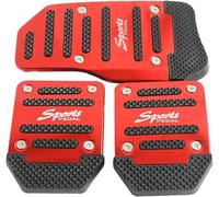 MXYUANHANG Auto Aluminum Pedal Covers for Golf 7 7.5 GTI GTD R R-Line 2013-2019, Car Brake Foot Pedals Pad Kit Anti-Slip Foot Pedal Pad Covers,Red-Manual transmission